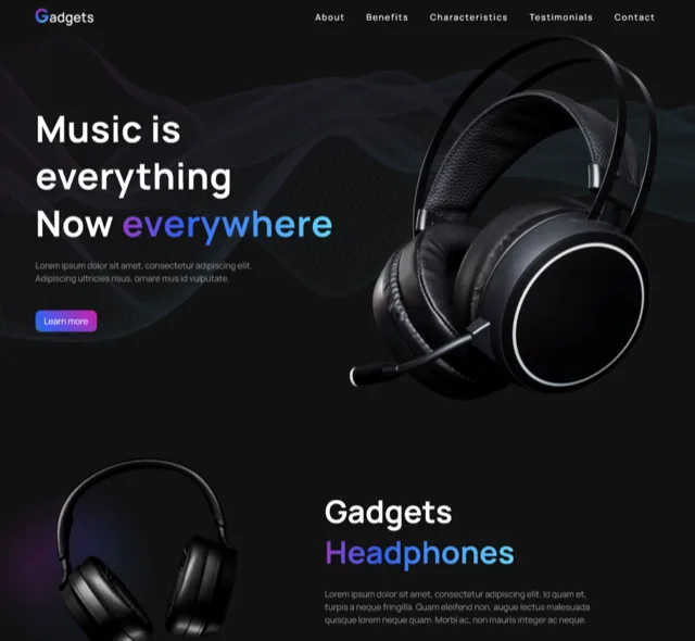 Consumer tech store template
